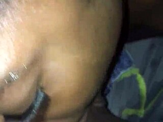 Black babe gives an intense blowjob in the car