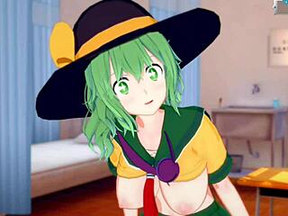 Enjoy a sensual 3D hentai video featuring Touhou Koishi Komeiji's big breasts