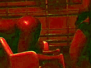 Cumshot and deepthroat action in a sex dungeon