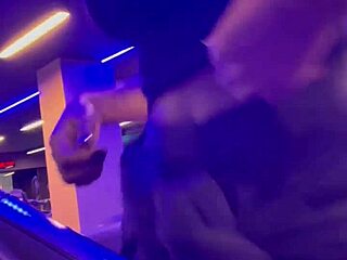Get a front-row seat to a sexy workout with a braless babe on the treadmill