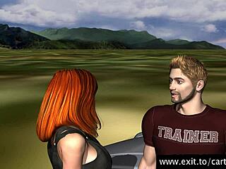 watch the gorgeous babe get bent over outdoors