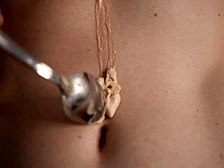 Woman Masturbates Her Pussy With Ice Cream