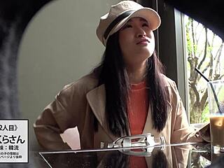 asian girl gives japanese blowjob leading to facial in amateur scene