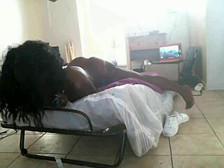 African American MILF gets naked