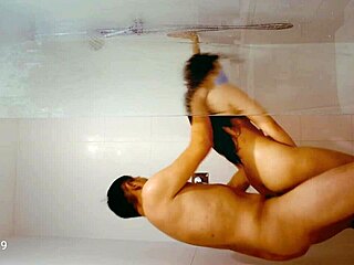 Shower Time with Asian Aussie in Taxi Bath