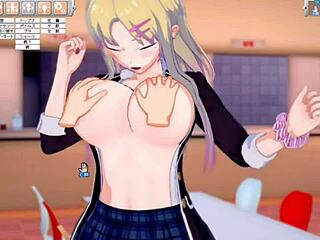 busty sexy jk gets intense tit massage in anime 3dcg