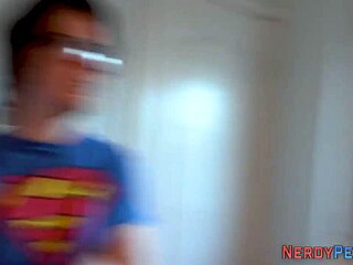 Yorkshire geek tricks brit babe into intense blowjob cum spray