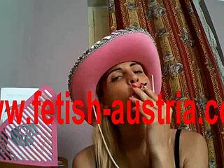 Kimberly in pink nylons smoking for you?