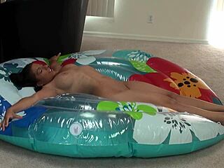 Creampie Alexis Rain On Inflatable! Intense Action!