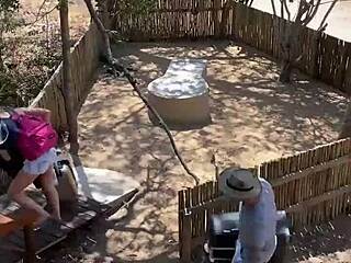 Double Blowjob Surprise in South African Public Shower Scene