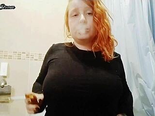 Amateur European girl teases with her boobs and nipples