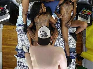 Can MrsFeedMe handle this big black gangbang?