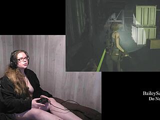 naked resident evil 3 play through part 8 with bbw brunette