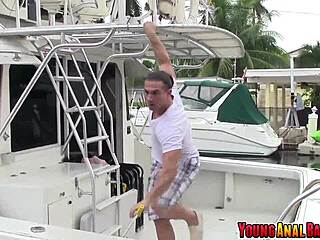 Sunbathing babe kimber woods gets ass fucked by voyeur