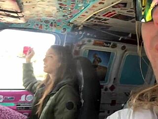 What happens when Shane and Evie explore Slab City with sloppy blowjobs?