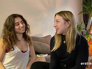 German babes enjoy playing with a dildo