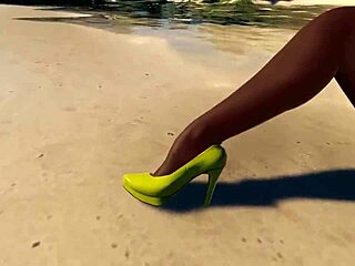 Is Alina's Big Tits Teasing In Public Outdoor Masturbation With Lesbian Cunilingus?