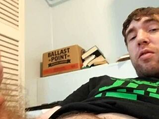 Watch new jizzman stroke his penis and shoot jizz!