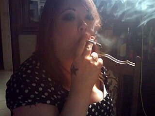 british bbw tina snua smokes with dangling drifts nose and cone exhales