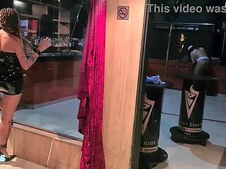 Naughty Amateurs Strip Naked in Swing Club for Blowjobs and Doggystyle