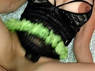 MILF's big tits and big cock masturbation with maledom and cum in pussy