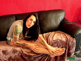 European babe dominates and humiliates a submissive male