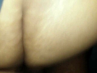 Ebony amateur's tight butt gets fucked hard
