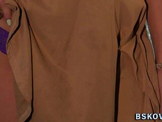 brunette gets banged by big cock in group hardcore and cum in mouth