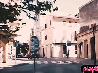 Young girlfriend enjoys doggy style on the highway in Rome