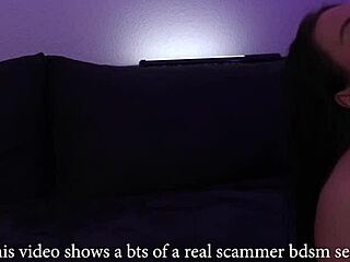 Bts scammer bdsm session with brunette amateurs in homemade reality
