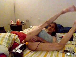 Gay amateur enjoys anal play with dildo