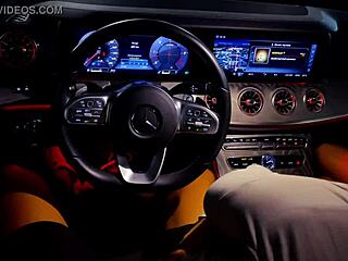 Risky public blowjob in supermarket parking lot, so crazy! 😱