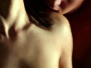 Ever seen a glamcore brunette worship a hard cock?