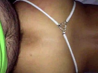 Amateur Latina milf in pantyhose gets bent over for pussy pounding