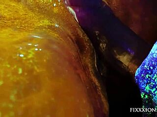 horny girl sucking monster cock and fingering pussy