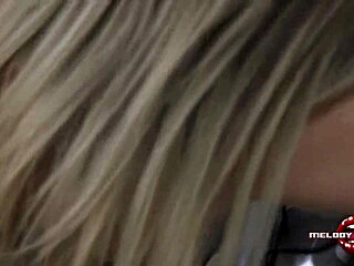 Blonde pornstar enjoys solo playtime with honey dildo and oral stimulation
