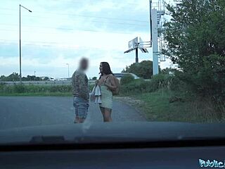 Hayley Veron's public sex adventure: A hitchhiking cowgirl encounter