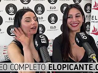 mielcita y almendra chupan la banana con crema y se la tragan