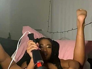 Ebony teen 18+ squirts on monster cock 😏