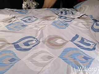 Beautiful latina milf reaches intense orgasm alone