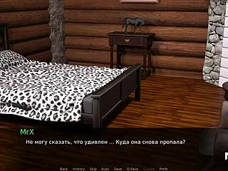 A stunning girl experiences intense pleasure in a van, visual novel style