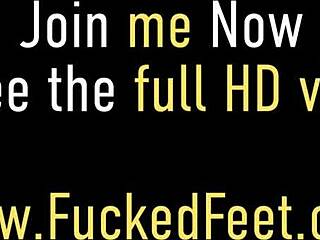 slender cutie sierra cure allows pervert to suck and fuck her meaty feet on sofa