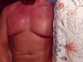 I enjoy bathing with my big tool in the shower