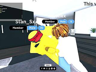 Two guys having hot sex in a Roblox apartment