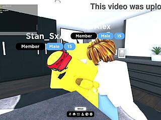 Two guys having hot sex in a Roblox apartment