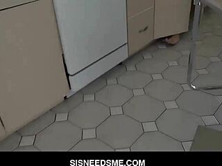 Sisneedsme - Horny Petite Stepsis Izzy Lush Bangs Stepbro Hard In Kitchen POV