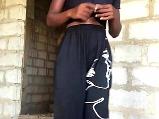 Amateur girl strips and exposes her g-string in a wild display