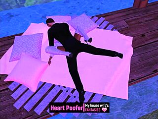 A warm moment unfolds in the cold weather