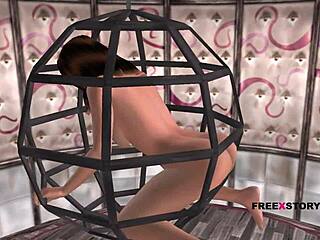 Animated cute girl enjoys solo fun in cartoon porn