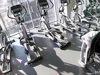 A young German girl gets fucked after exercising at McFit